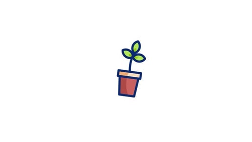 Growing Plant Flat Design Animation