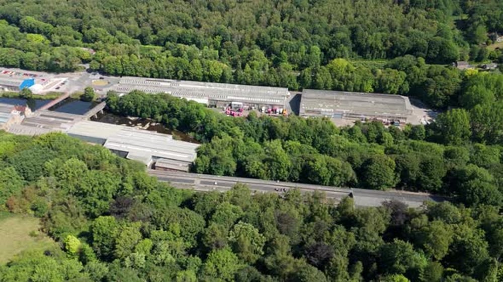 Aerial View of an Industrial Site in the UK, Industrial Stock Footage ...