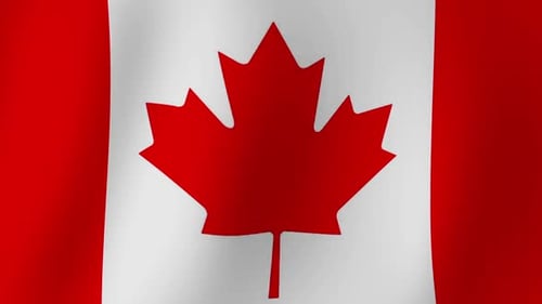 Flag Of Canada Wave Background Loop Animation