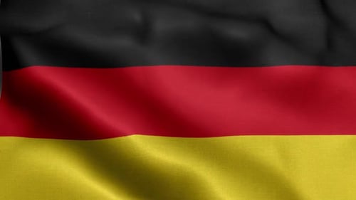 Realistic Waving German Flag Seamless Loop Animation