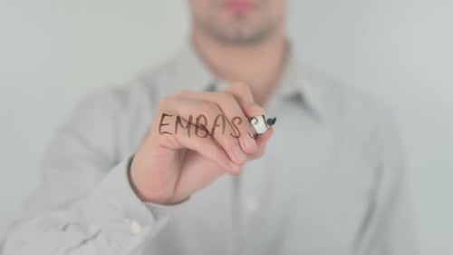 Embassy, Writing on Transparent Screen