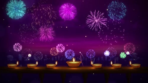 Diwali Lights With Fireworks