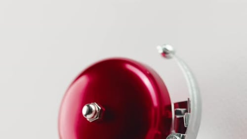 Red Back to School Bell Ringing on the Wall