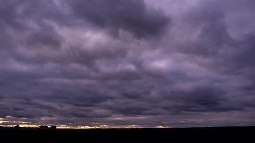 Timelapse of Dark Storm Clouds Moving in the Sky