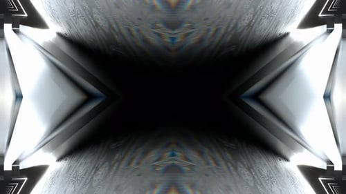 White Abstract Symmetrical Neon Background Vj Loop In 4K