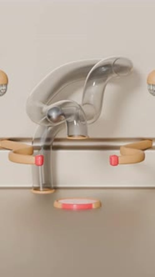 Slice 3D Loop Shapes Animation