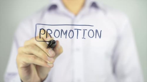 Writing Word Promotion in Speech Bubble