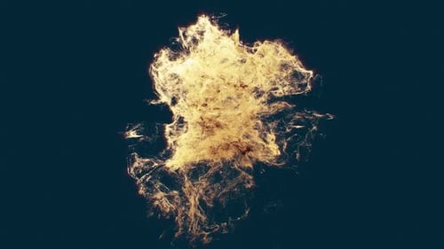 Abstract Golden Smoke on Dark Background
