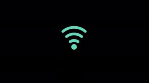 Flat Design Wi-Fi Signal Icon Animation