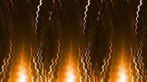 Abstract Golden Digital Light Wave Pattern Background Loop