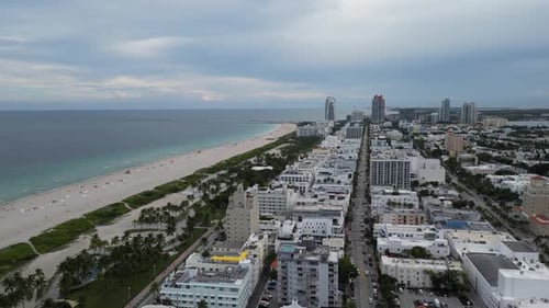 Miami Beach Aerial View of Miami Beach City in Florida
