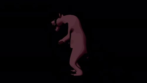 Animated Standing Brown Bear Growl Loop