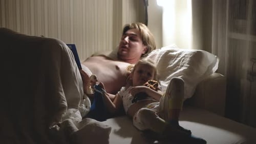 Cozy Father and Daughter Bedtime Story