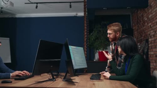 Software Development and Design Department in IT Company Men and Women Working Together