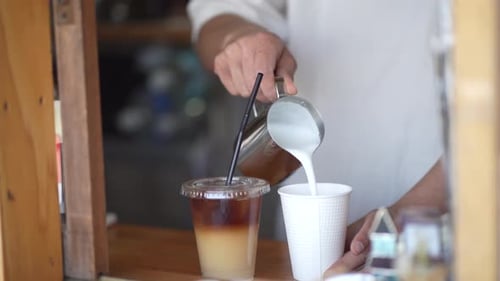 man drinking coffee