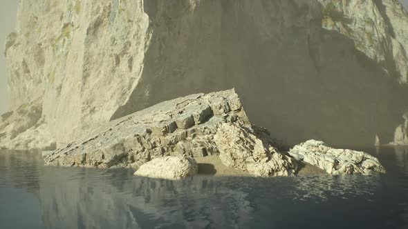 Stunning Rock Formation Emerging From Clear Waters in a Coastal Area of ...