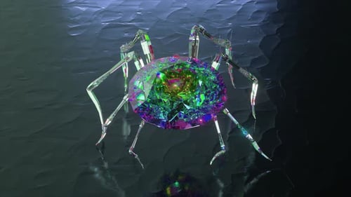 Spider with a Body Made of a Diamond Stone Walks on a Smooth Mirror Surface