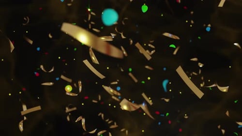 Confetti Objects Explosion 03 4K
