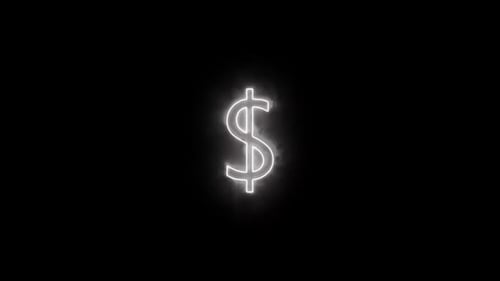 glowing dollar mark icon