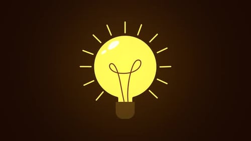 Animated Light Bulb Idea and Innovation Concept