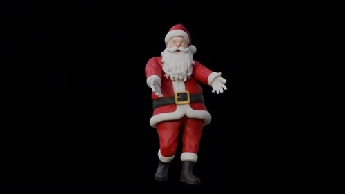 3D Santa Claus Character Performs Happy Dance for Christmas