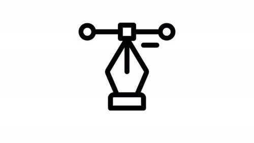 animación de icono de línea de punto de anclaje