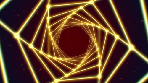 Hexagon Laser Tunnel Background