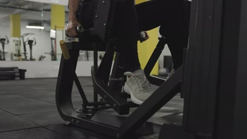 Leg Press Exercise at the Gym