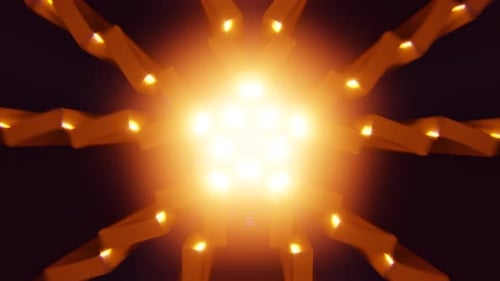 Bucle continuo de geometría en evolución y pulsos de luz estroboscópica