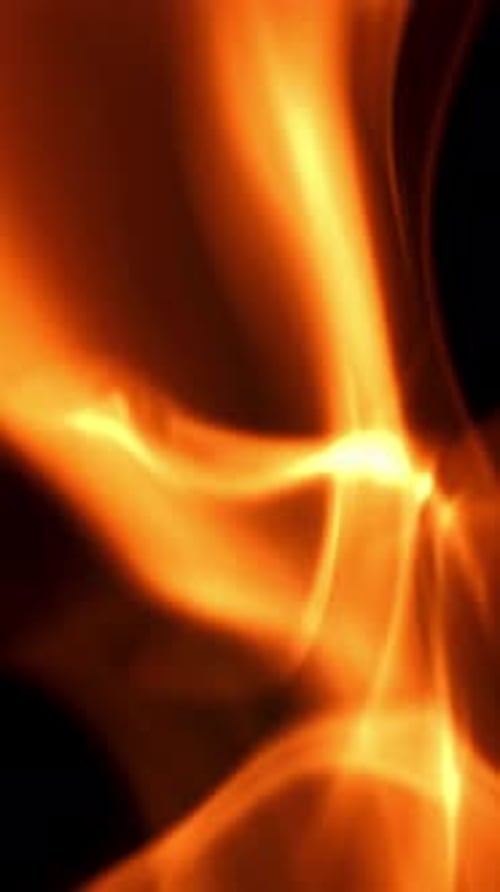 Flames on Black Background Filmed is Slow Motion 1000 Fps