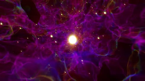 Abstract Fluid Nebula Flying Through Space Background