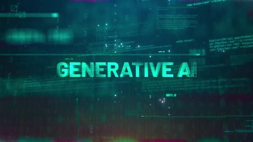 Generative Ai Word On High Technology Futuristic Background
