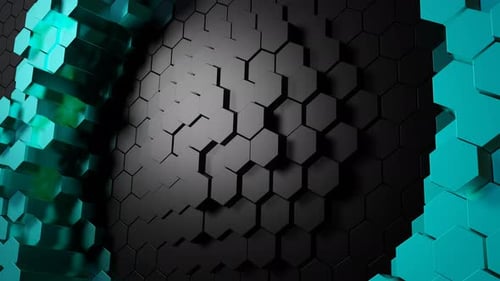 Dynamic Hexagonal Pattern Morphing Abstract Background