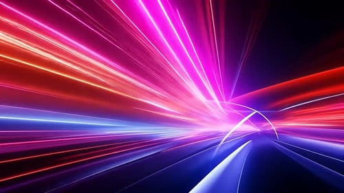 Tunnel de vitesse abstrait aux couleurs vives