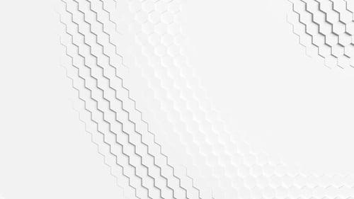 Modern white honeycomb pattern morphing into dynamic background