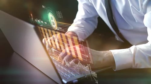 Bitcoin And Crypto Trading On A Laptop HD