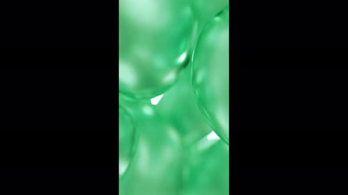 Green Cosmetic Beauty Care Essential Oil Bubbles Macro Close-Up