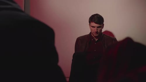 Caucasian Male Model Posing In The Photographer In The Studio. - medium