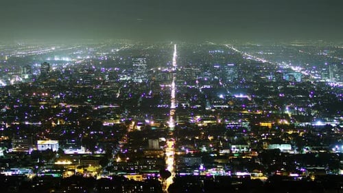 Los Angeles At Night, Time Lapse