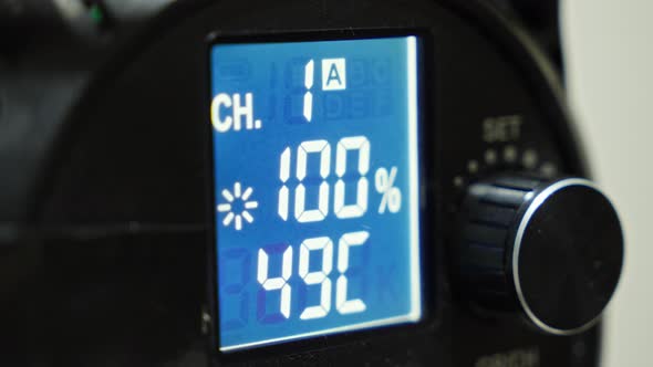 Digital display shows 100% with a control knob, Industrial Stock ...