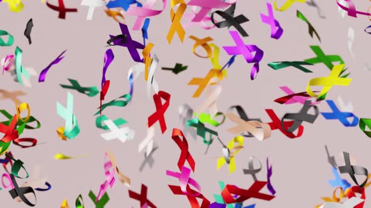 Animated Falling Awareness Ribbons for Health Causes and Support ...