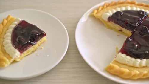 Delicious Blueberry Pie on a Plate