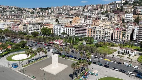 Parc de la Villa Comunale à Naples, Campanie, Italie.
