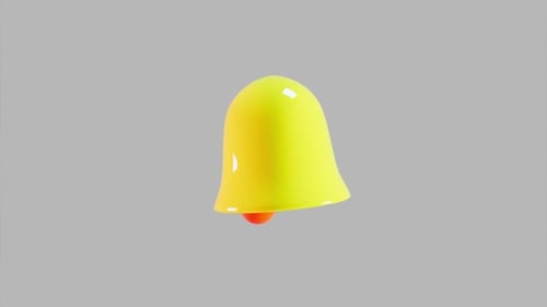 Modern 3D Animated Notification Bell Icon Ringing