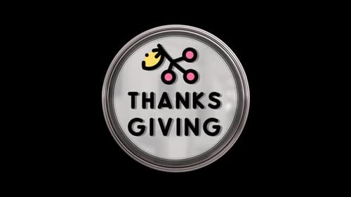 3D Metallic Thanksgiving Emblem Rotating Animation