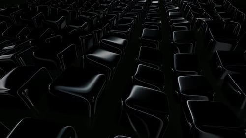 Luxury Background with a Floating Field of Black Cubes, Figures, Reflection, Exclusive, 3D Render