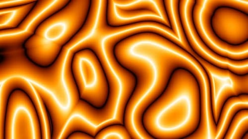 Abstract Flowing Glowing Orange Lines Motion Background