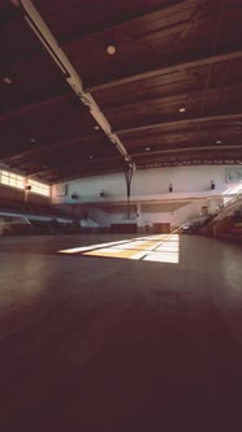 Empty Auditorium With Rows of Seats