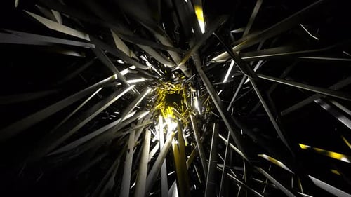 Gold And Silver Apocalyptics Shards Background Vj Loop In 4K