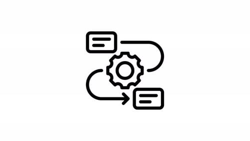 workflow line icon animation